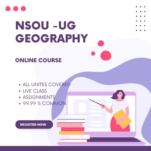 NSOU UG Geography Online course 2023